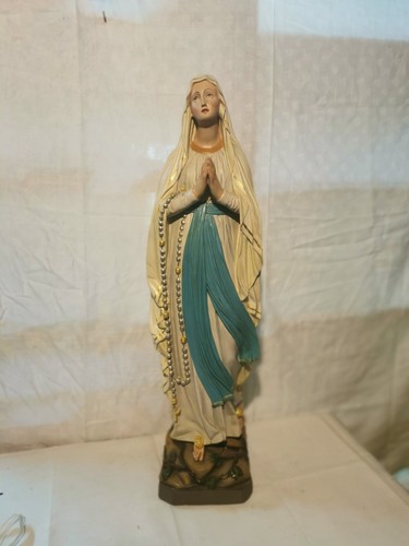 Alte skulptur betende maria - -,