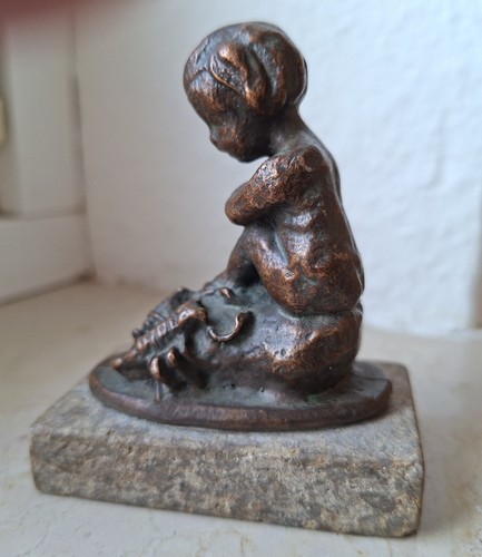 Alte bronzefigur skulptur - /,