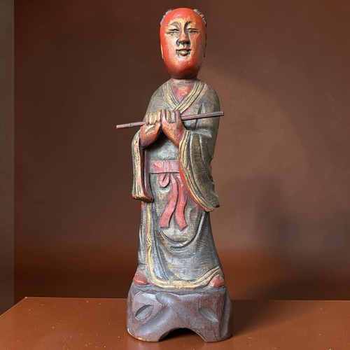 Alte china holz figur - china, figur,