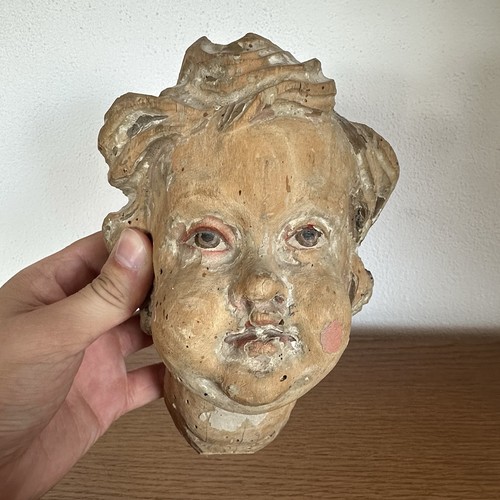 Antike holz figur engel - figur,