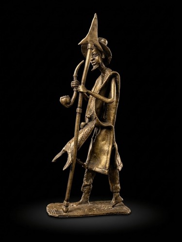 Alte afrikanische bronzefigur - afrikanische,