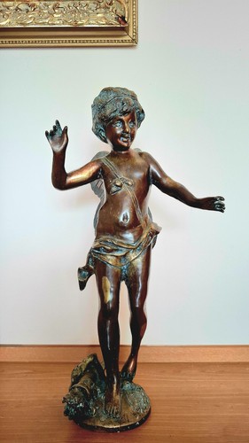 Alte bronzeskulptur amor mit - alte,