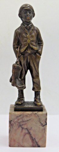 28392 alte bronzefigur junge - alte,