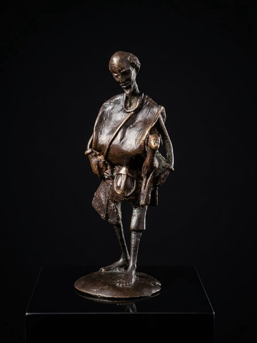 Alte benin bronzefigur hirte - alte,