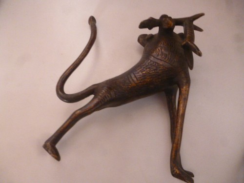Alte bronze figur - hyäne, mit