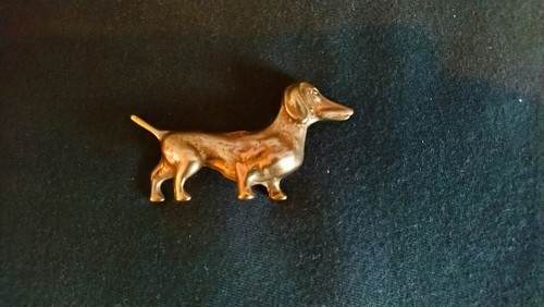 Alte messing skulptur dackel - skulptur,